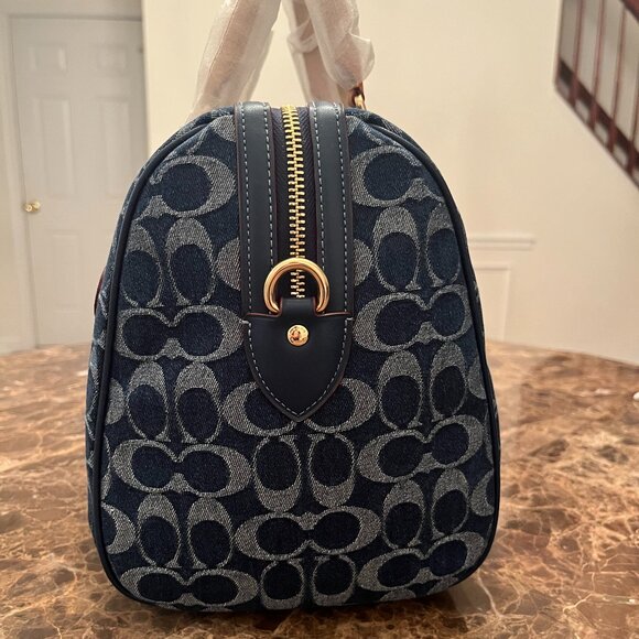 Coach Large Denim Rowan Bag (NWT) - Picture 4 of 16